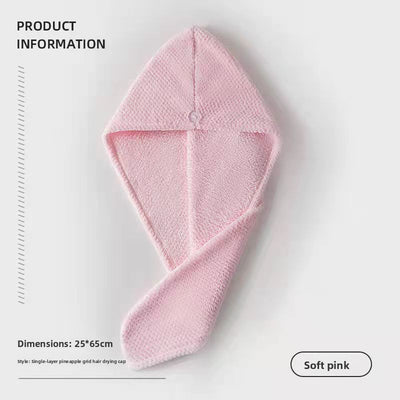 Microfiber Hair Drying Cap Super Absorbent Quick Dry Towel