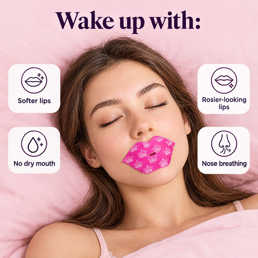Hush benefits: softer lips, no dry mouth, nose breathing
