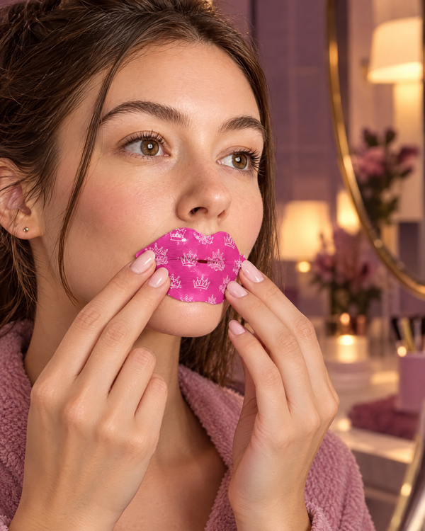 Applying the patch over closed lips