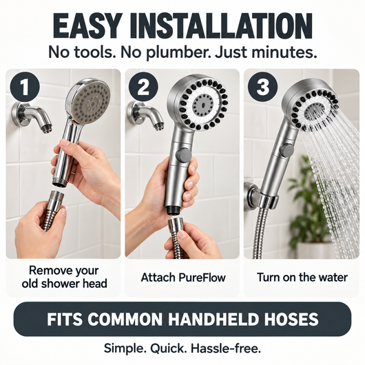 PureFlow easy three-step installation